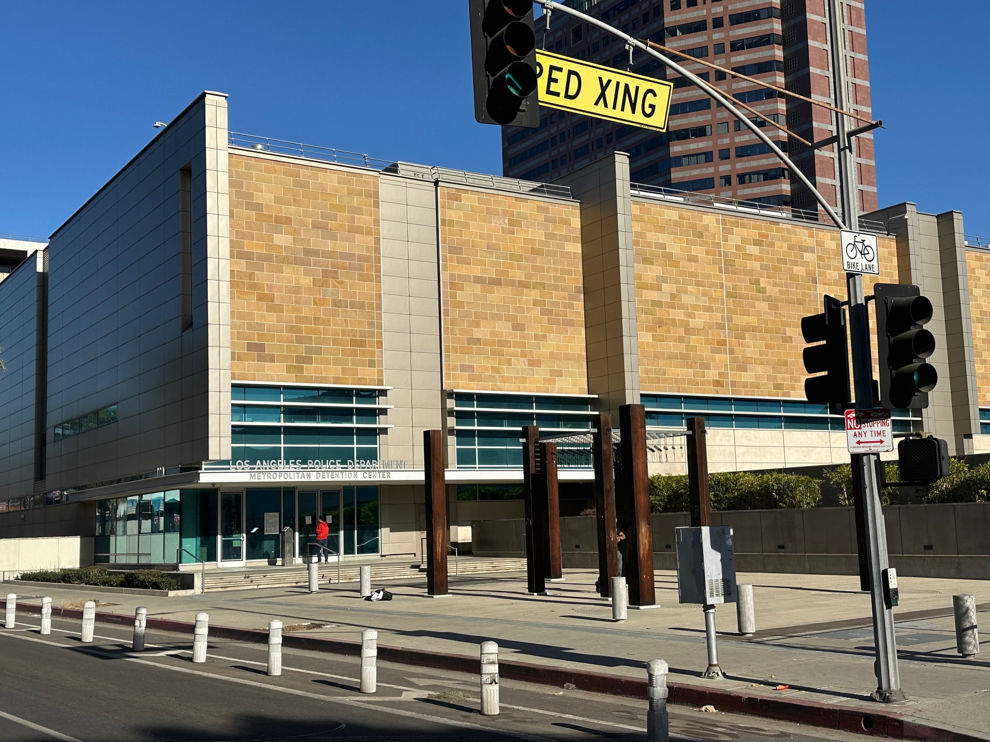 LAPD Metropolitan Detention Center exterior, downtown Los Angeles